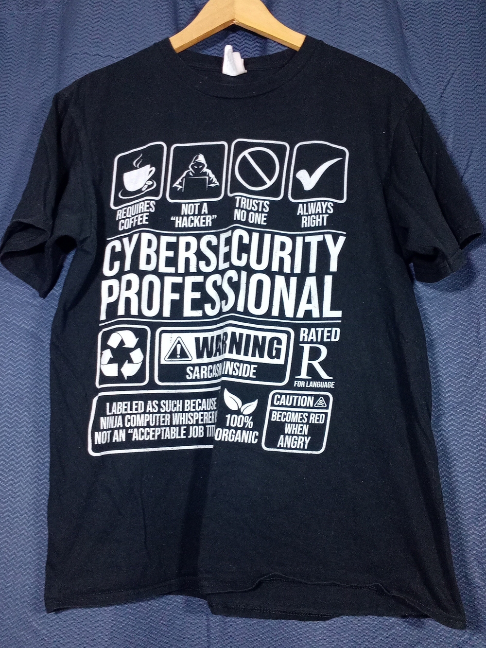 Port and Company Black Cybersecurity Professional Graphic Tee